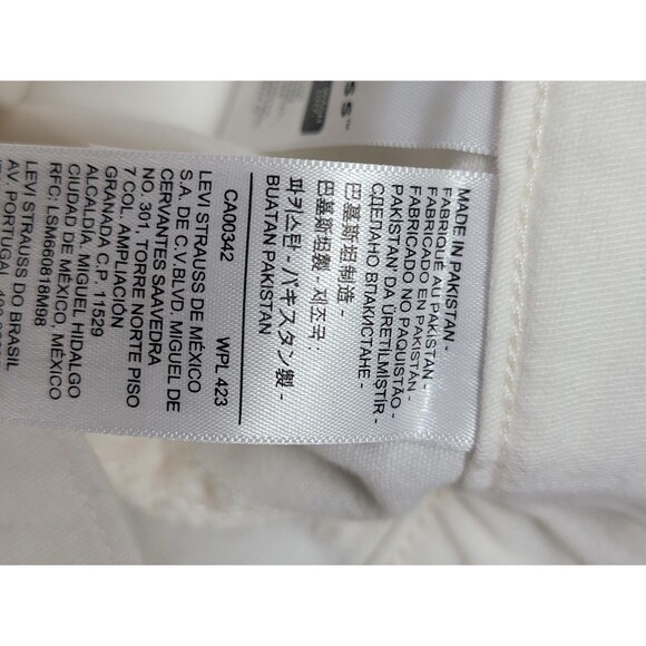 Levis Utility Pants Womens 29 White Straight Leg High Rise Stretch Casual - Picture 11 of 16
